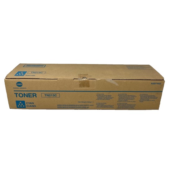 KONICA MINOLTA A0D7452 TN213C TONER ORIGINALE CIANO BIZHUB C203/C253 [A BOX]