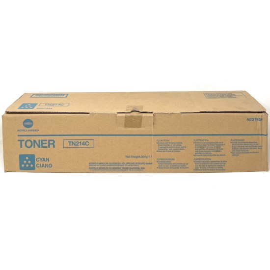 KONICA MINOLTA A0D7454 TN214C TONER ORIGINALE CIANO PER BIZHUB C200 [OPEN BOX]