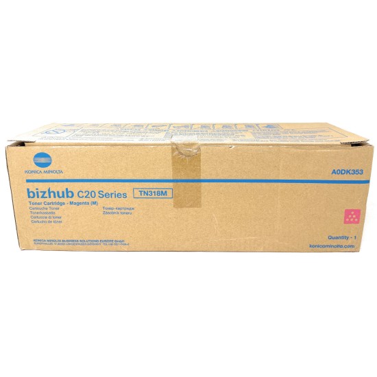 KONICA MINOLTA A0DK353 TN318M TONER ORIGINALE MAGENTA PER BIZHUB C20 [OPEN BOX]