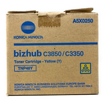 KONICA MINOLTA A5X0250 TNP48Y TONER ORIGINALE GIALLO BIZHUB C3350/C3850 [OPEN BOX]