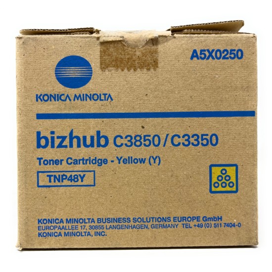KONICA MINOLTA A5X0250 TNP48Y TONER ORIGINALE GIALLO BIZHUB C3350/C3850 [OPEN BOX]