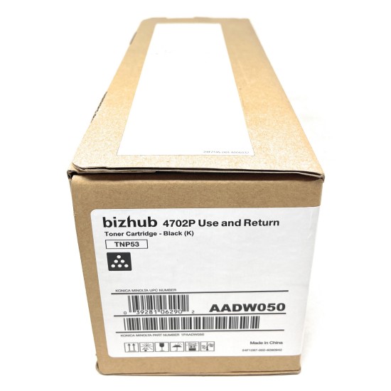 KONICA MINOLTA AADW050 TNP53/TNP56 TONER ORIGINALE NERO BIZHUB 4702P [A BOX]