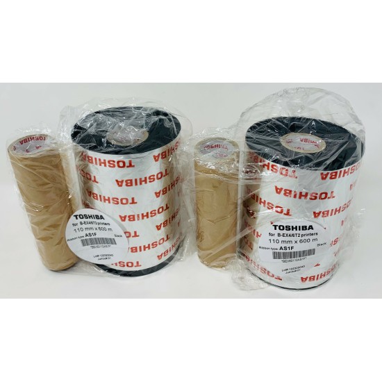 TOSHIBA AS1F BEX60110AS1F010 110mm x 600mt 4 ROTOLI RIBBON PER B-EX4/6T2 SERIE