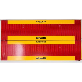 OLIVETTI B0053 F CART 824 FABRIC NASTRO ORIGINALE NERO PER OLIVETTI DM824 X 2PZ