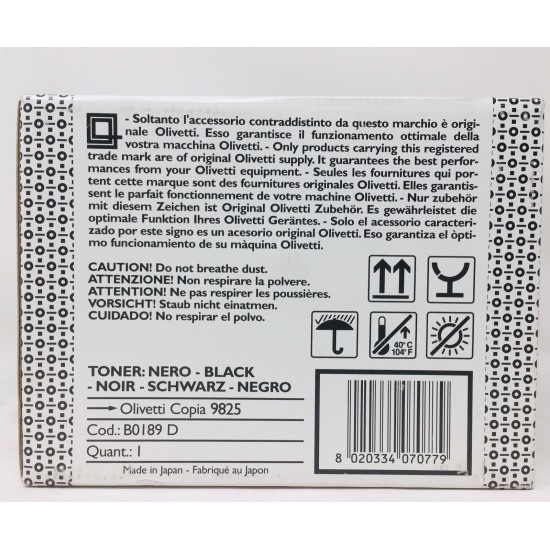 OLIVETTI B0189 D TONER 925 TONER ORIGINALE PER OLIVETTI COPIA 9825