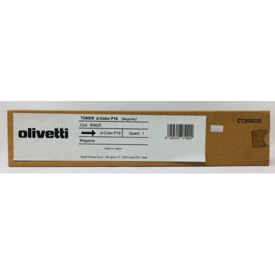 OLIVETTI B0425 TONER ORIGINALE MAGENTA PER OLIVETTI D-COLOR P16 (3.000 PG)