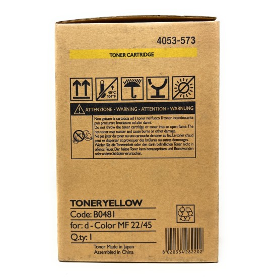 OLIVETTI B0481 4053-573 TONER ORIGINALE GIALLO D-COLOR MF22/MF45 [A BOX]