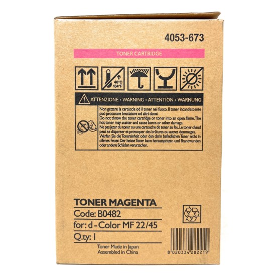 OLIVETTI B0482 4053-673 TONER ORIGINALE MAGENTA D-COLOR MF22/MF45 [A BOX]
