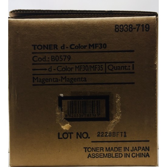 OLIVETTI B0579 TONER ORIGINALE MAGENTA D-COLOR MF 30/D-COLOR MF 35 (8938-719)