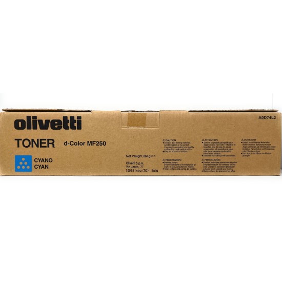 OLIVETTI B0730 A0D74L2 TONER ORIGINALE CIANO D-COLOR MF250/MF201 [A BOX]