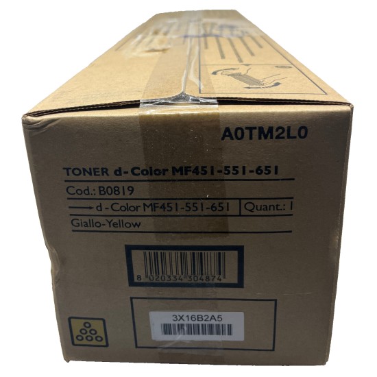 OLIVETTI B0819 A0TM2L0 TONER ORIGINALE GIALLO D-COLOR MF451/MF551/MF651 [A BOX]