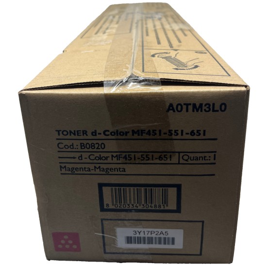 OLIVETTI B0820 TONER ORIGINALE MAGENTA PER D-COLOR MF451/MF551/MF651 [A BOX]
