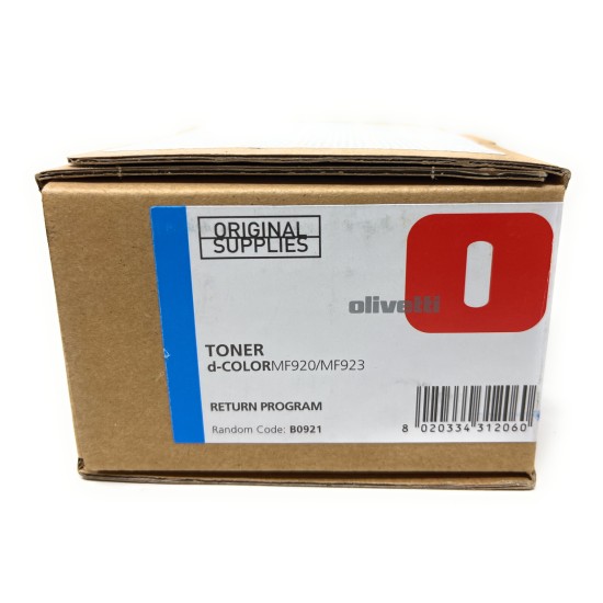 OLIVETTI B0921 TONER ORIGINALE CIANO OLIVETTI D-COLOR MF920 / MF 923 [A BOX]