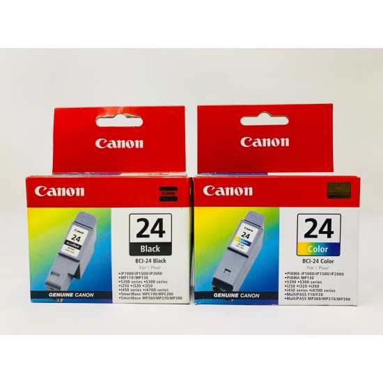 CANON BCI-24BK+ BCI-24C CARTUCCIA ORIGINALE NERO+COLORE S200/S300/iP1000/iP1500 [A BOX]