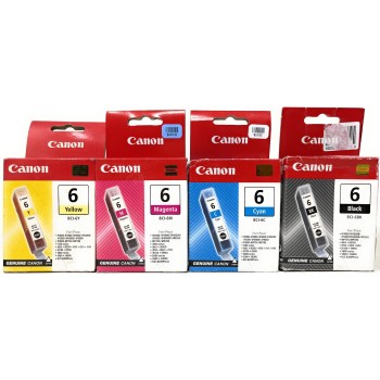CANON BCI-6 KIT 4 CARTUCCE ORIGINALI NERO CIANO MAGENTA GIALLO i990/i9950/iP6000 [A BOX]