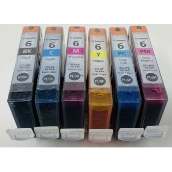 CANON BCI-6 KIT ORIGINALE NERO/CIANO/MAGENTA/GIALLO/FOTO CIANO/FOTO MAGENTA [NO BOX]