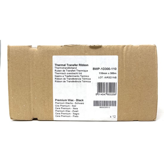 BROTHER BWP-1D300-110 NASTRO A TRAFERIMENTO TERMICO (110mmX300mt) 1 ROTOLO