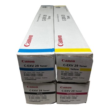 CANON C-EXV29 4 TONER ORIGINALI NERO CIANO MAGENTA GIALLO iR C5030/C5035/C5235