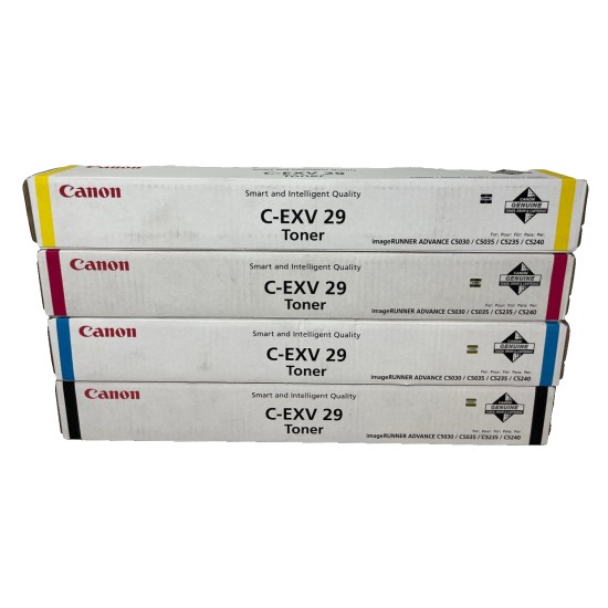 CANON C-EXV29 4 TONER ORIGINALI NERO CIANO MAGENTA GIALLO iR C5030/C5035/C5235