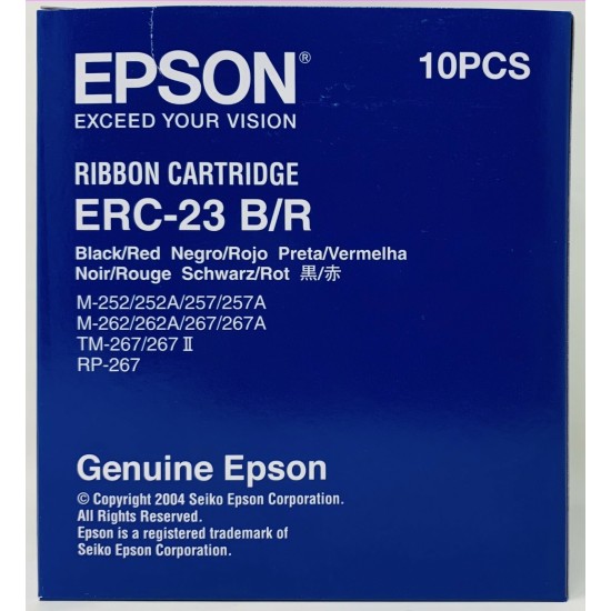 EPSON C43S015362 ERC-23BR NASTRO ORIGINALE NERO ROSSO TM-267/M-252/M-262/M-267 [A BOX]