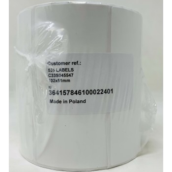 EPSON C33S045547 ROTOLO ETICHETTE 102mmX51mm COLORWORKS TM-C3500 (535 etichette) EPSON C33S045547 ROTOLO ETICHETTE 102mmX51mm COLORWORKS TM-C3500 (535 etichette)
