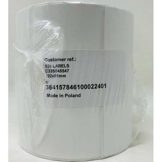 EPSON C33S045547 ROTOLO ETICHETTE 102mmX51mm COLORWORKS TM-C3500 (535 etichette)