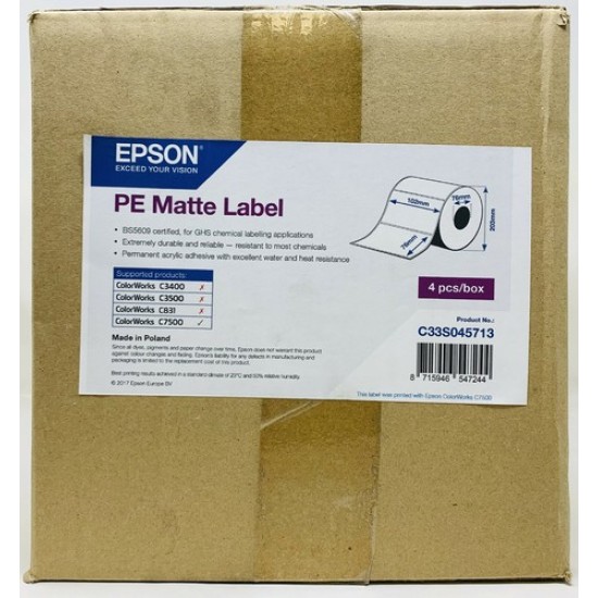 EPSON C33S045713 ROTOLO PE MATTE 102X76 1570 ETICHETTE PER COLORWORKS C7500 X4PZ