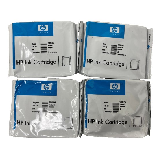 HP 13 C4814A C4815A C4816A C4817A NERO CIANO MAGENTA GIALLO PER INKJET 1000/2200 HP 13 C4814A C4815A C4816A C4817A NERO CIANO MAGENTA GIALLO PER INKJET 1000/2200