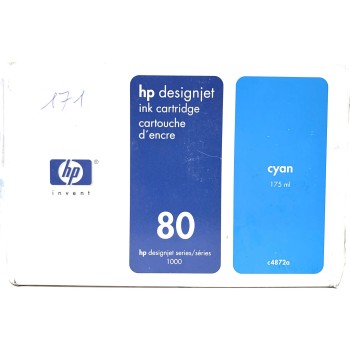 HP C4872A HP 80 CARTUCCIA ORIGINALE CIANO DESIGNJET 1000/1055c [2010-2014]