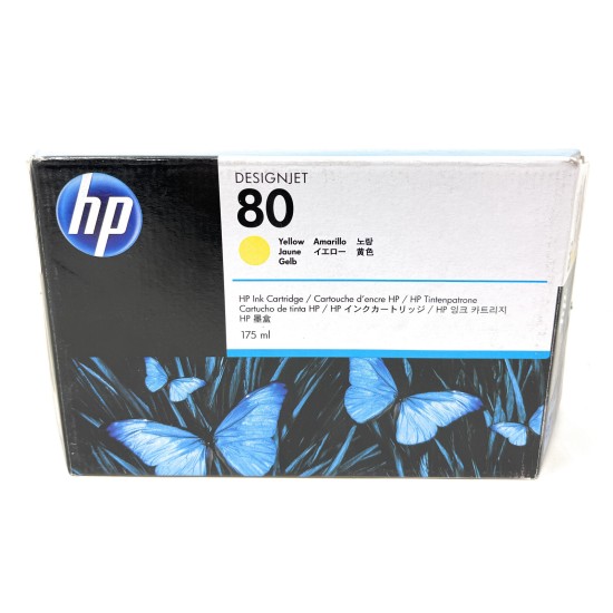 HP C4873A HP 80 CARTUCCIA ORIGINALE GIALLO DESIGNJET 1000/1055c [2015-2016]