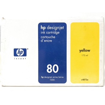 HP C4873A HP 80 CARTUCCIA ORIGINALE GIALLO DESIGNJET 1000/1055c [2010-2014]