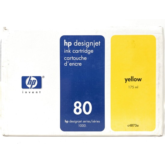 HP C4873A HP 80 CARTUCCIA ORIGINALE GIALLO DESIGNJET 1000/1055c [2010-2014]