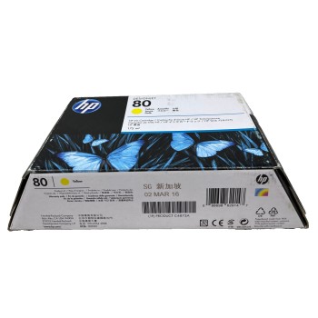 HP C4873A HP 80 CARTUCCIA ORIGINALE GIALLO DESIGNJET 1000/1055c [2015-2016]