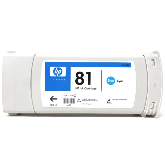 HP C4931A HP 81 CARTUCCIA ORIGINALE CIANO DESIGNJET 5000/5500 [NO BOX]
