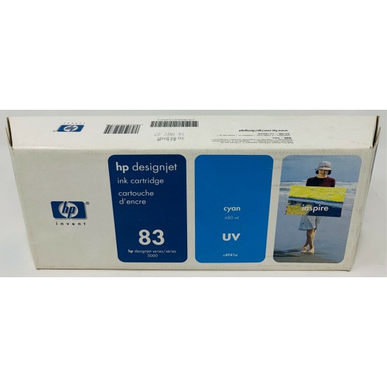 HP C4941A HP 83 CARTUCCIA ORIGINALE CIANO PER HP DESIGNJET 5000 (680 ml)