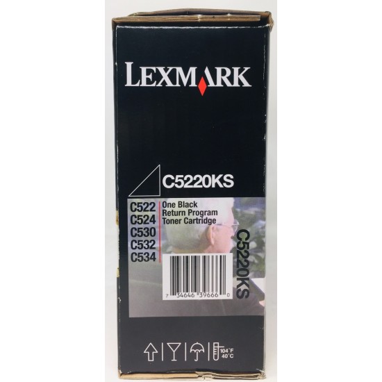 LEXMARK C5220KS TONER ORIGINALE NERO C522N/C524/C524DN/C530/C532/C534 4K [B BOX]