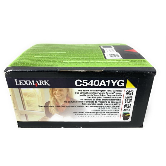LEXMARK C540A1YG TONER ORIGINALE GIALLO C540/C544/C546/X543/X544/X548 [A BOX]