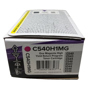 LEXMARK C540H1MG TONER ORIGINALE MAGENTA C540/C544/C546/X543/X544/X545/X548 LEXMARK C540H1MG TONER ORIGINALE MAGENTA C540/C544/C546/X543/X544/X545/X548