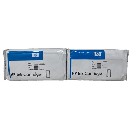HP C9371A+C9372A HP 72 ORIGINALE CIANO+MAGENTA DESIGNJET T610/T620/T790 [NO BOX]