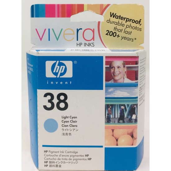 HP C9418A HP 38 CARTUCCIA ORIGINALE CIANO CHIARO PER PHOTOSMART PRO B8850/B9180 HP C9418A HP 38 CARTUCCIA ORIGINALE CIANO CHIARO PER PHOTOSMART PRO B8850/B9180