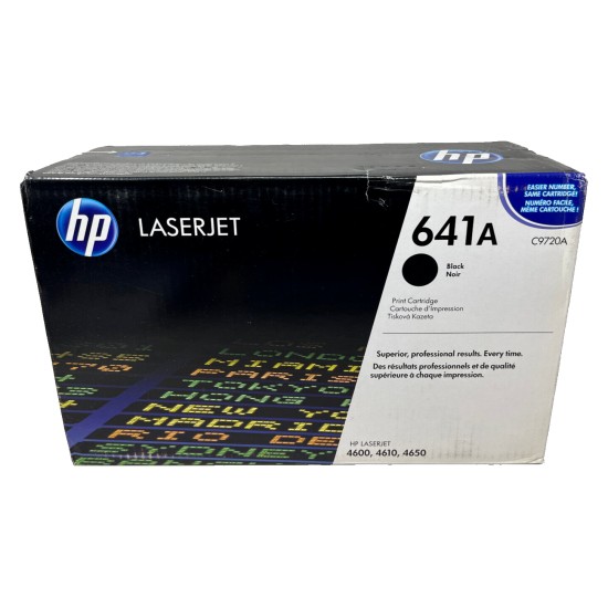 HP C9720A 641A TONER ORIGINALE NERO PER HP COLORLASERJET 4600/4610/4650 [A BOX]