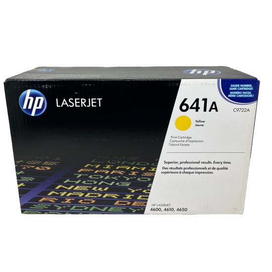 HP C9722A 641A TONER ORIGINALE GIALLO PER COLORLASERJET 4600/4610/4650 [B BOX]
