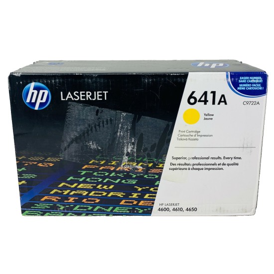 HP C9722A 641A TONER ORIGINALE GIALLO PER COLORLASERJET 4600/4610/4650 [B BOX]