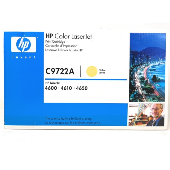 HP C9722A 641A TONER ORIGINALE GIALLO HP COLORLASERJET 4600/4610/4650 [BLUE BOX]
