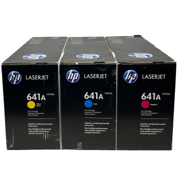 HP C9721A C9722A C9723A CIANO GIALLO MAGENTA 641A COLORLASERJET 4600/4610/4650