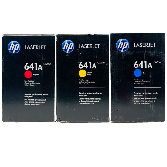 HP C9721A C9722A C9723A CIANO GIALLO MAGENTA 641A COLORLASERJET 4600/4610/4650 HP C9721A C9722A C9723A CIANO GIALLO MAGENTA 641A COLORLASERJET 4600/4610/4650
