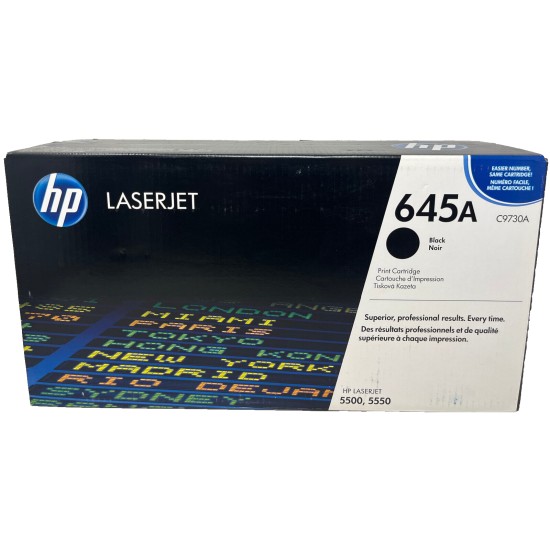 HP C9730A 645A TONER ORIGINALE NERO PER COLORLASERJET 5500/5550 SERIES [A BOX]
