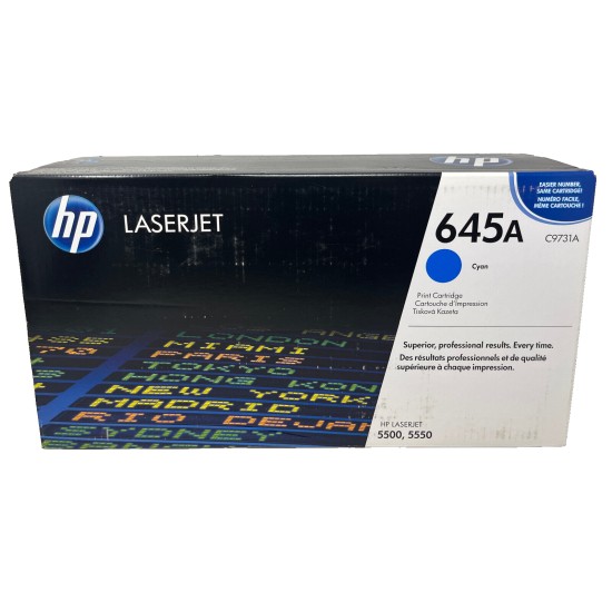 HP C9731A 645A TONER ORIGINALE CIANO PER LASERJET 5500/5550 SERIES [A BOX]