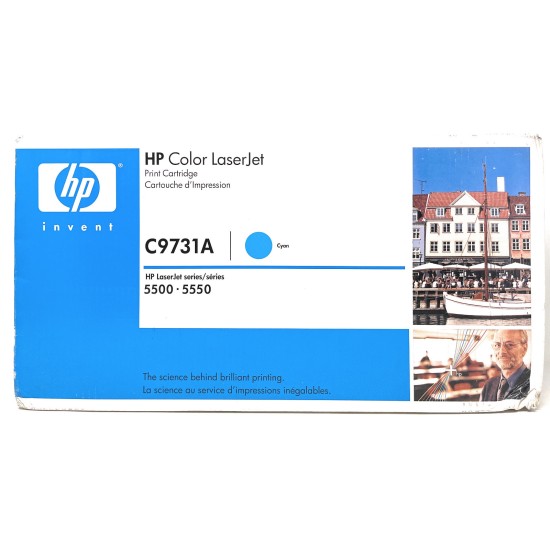 HP C9731A 645A TONER ORIGINALE CIANO PER LASERJET 5500/5550 SERIES [BLUE BOX]