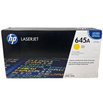 HP C9732A 645A TONER ORIGINALE GIALLO PER LASERJET 5500/5550 SERIES [A+ BOX]